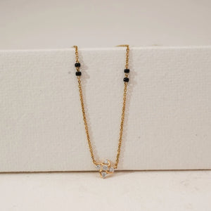 Petite Floral Gold Diamond Mangalsutra