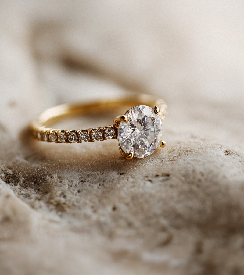 Solitaire Lab Grown Diamond Earrings