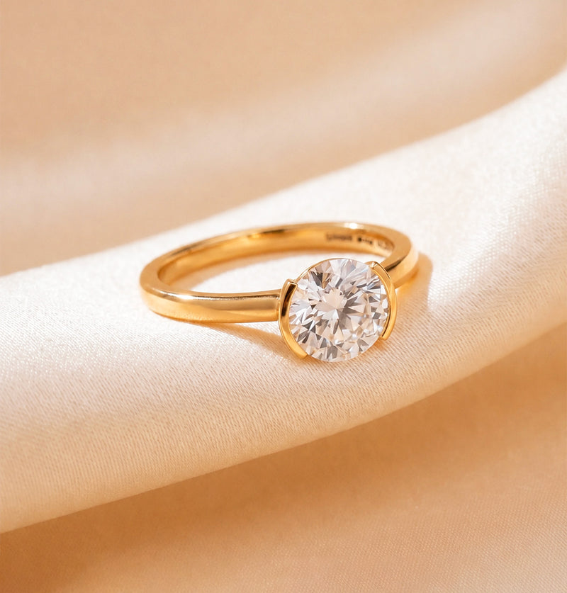 Round Cut Lab Grown Diamond Engagement Rings
