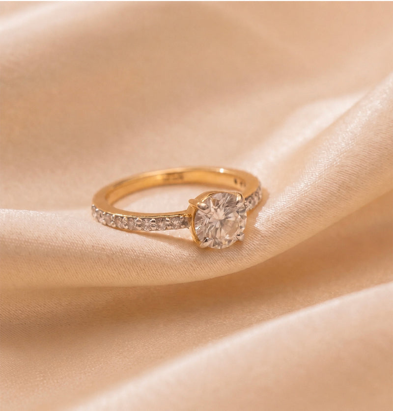 Gold and Lab Grown Diamond Engagement Rings