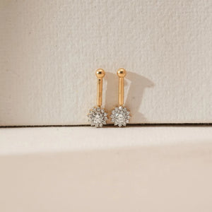 Radiant Floral Sunburst Diamond Koppu