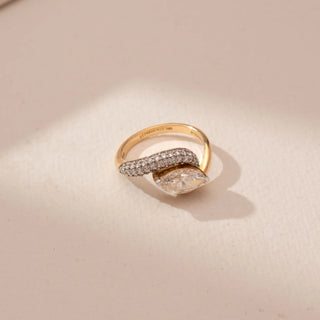 Lustrous Flow Solitaire Diamond Ring