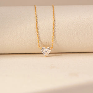 Lustrous Heart Solitaire Diamond Pendant