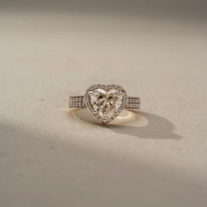 Elegant Heart Crystal Bridal Ring