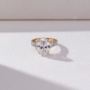 Oval Double Pavé Diamond Ring
