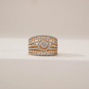 Grand Multi Row Diamond Band