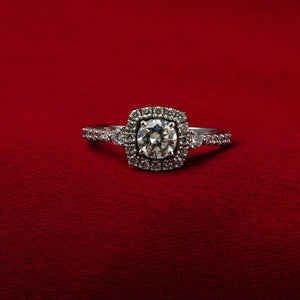 The Enchanting Cushion Halo Diamond Ring