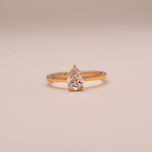 Classic Pear Diamond Promise Ring