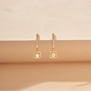 Modern Link Spark Diamond Earring
