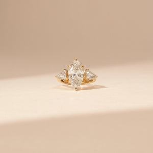 Marquise Centre Tapered Diamond Ring
