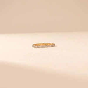 Luminous Linear Pave Diamond Ring