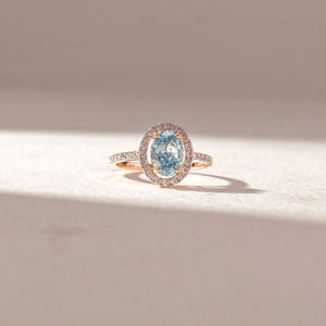 Ocean Glow Halo diamond Ring