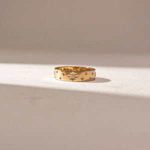 Stellar Glow Wide diamond Ring