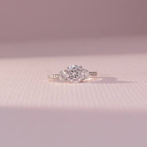 Brilliant Round Accent diamond Ring