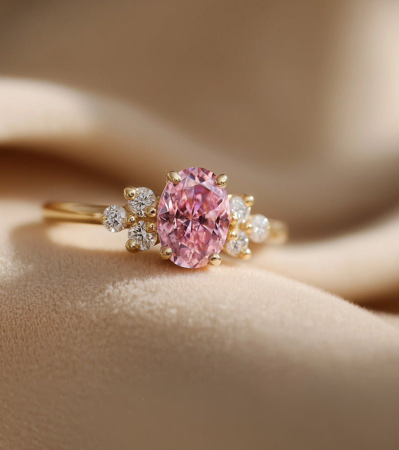 Pink Lab Grown Diamond Rings