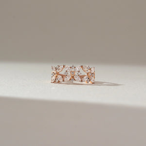 Blooming Marquise Floral Diamond Ring