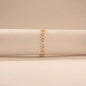 Luminous Floral Petal Diamond Bracelet