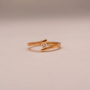 Soft Arc Diamond Open Ring