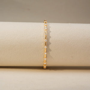 Delicate Diamond Chain Studded Bangle