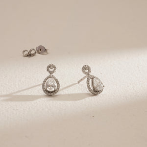 Pear-cut Drop Diamond Earrings