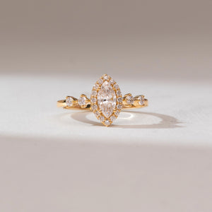 Marquise Halo Vintage Diamond Ring