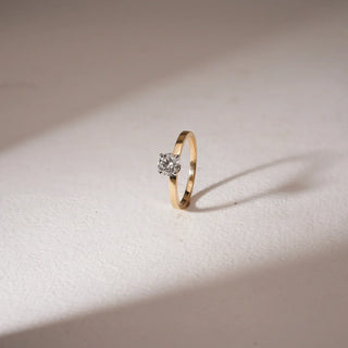 Set of 2|Elegant Lab Grown Diamond Jewellery Set | Center Bangle & Solitaire Ring