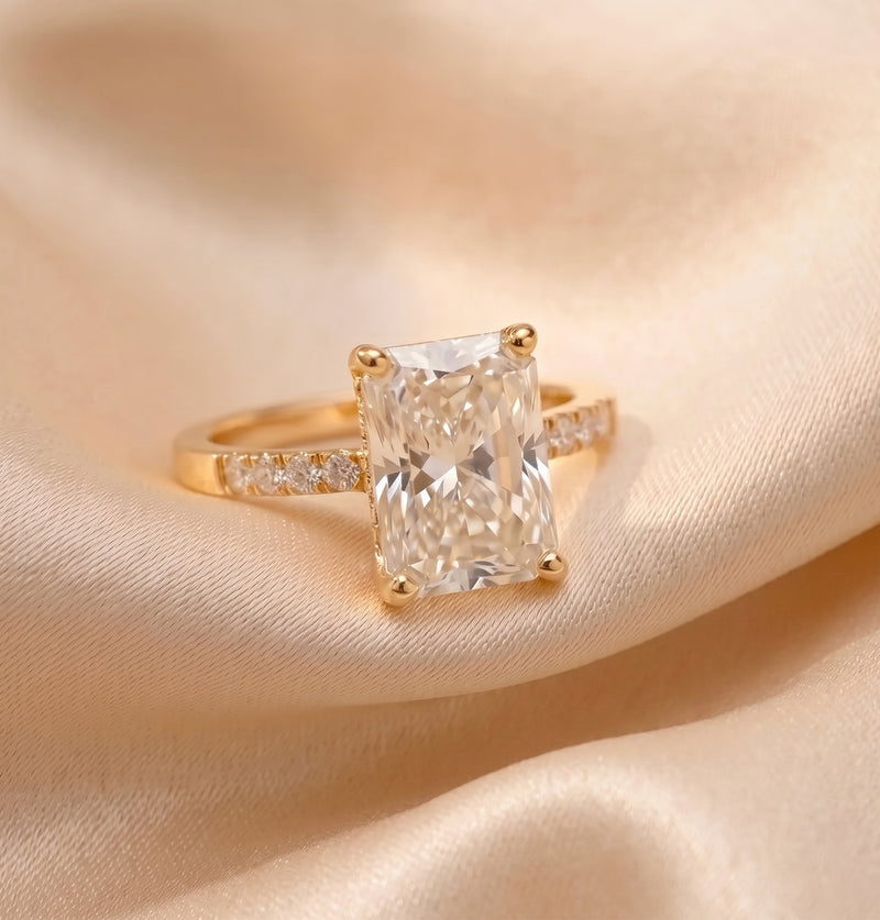 Radiant Cut Lab Grown Diamond Engagement Rings