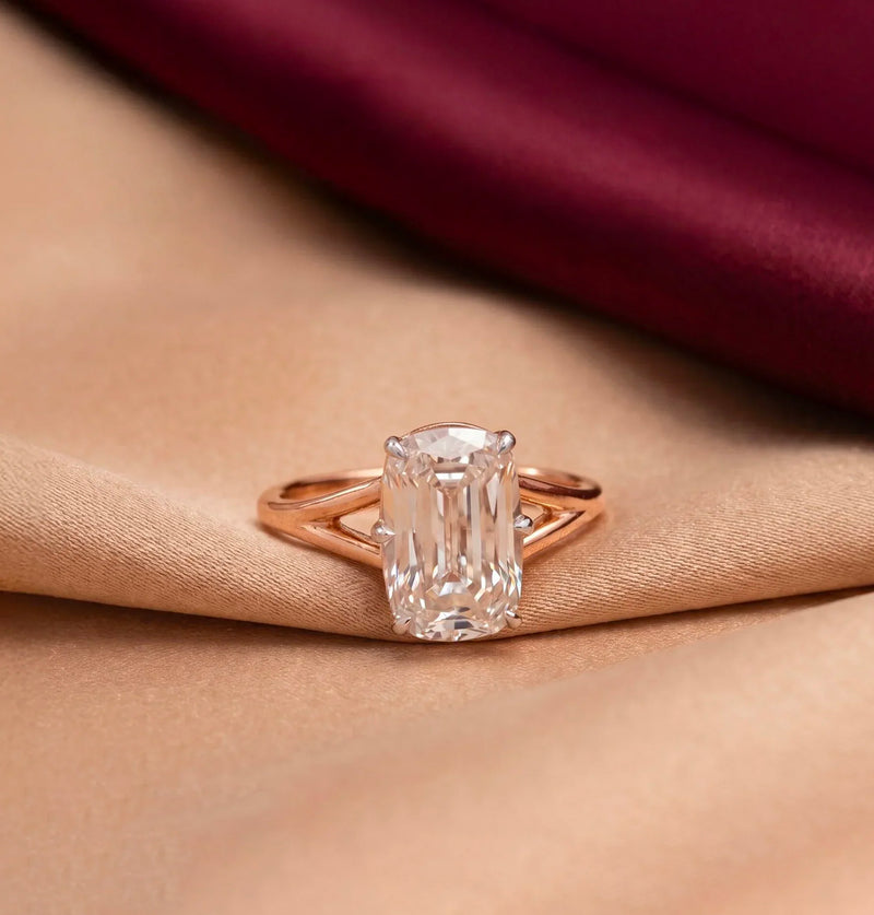 Rose Gold Solitaire Lab Grown Diamond Engagement Rings