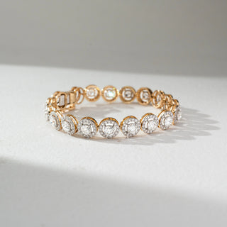 Radiant Round Link Diamond Bracelet