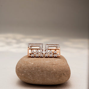 Fancy Square Frame Party Earring