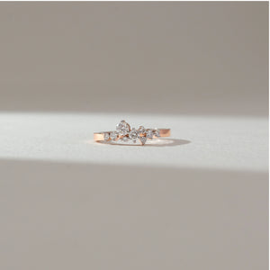 Delicate Floral Cluster Diamond Ring