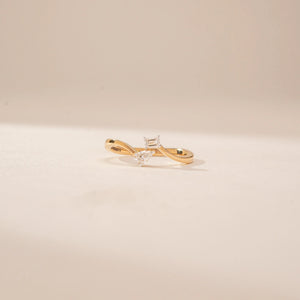 Elegant Duo Sparkle Diamond Ring