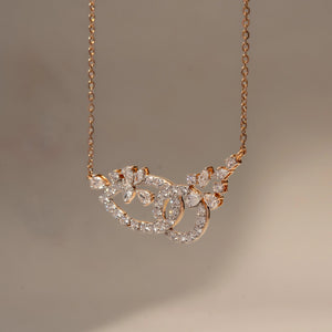 Luxury Diamond Swirl Chain Necklace
