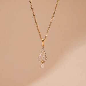 Ethereal Flame Twist Diamond Necklace
