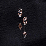 Twisted Rose Chain Diamond Earrings