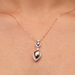 Asymmetric Diamond Pendant Necklace