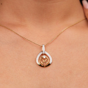 Queens Cage Diamond Pendant Necklace