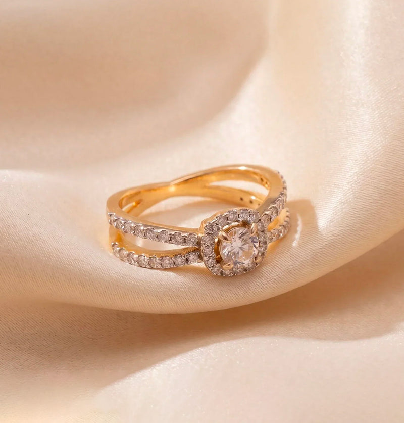 Side Stone Lab Grown Diamond Engagement Rings