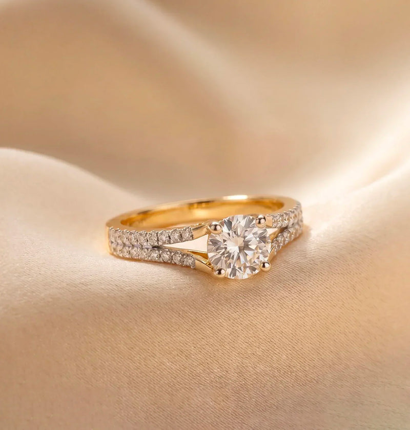 Split Band Lab Grown Diamond Engagement Rings