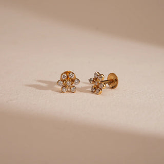 Set of 2|Floral Lab Grown Diamond Jewelry Set | Pendant & Stud Earrings