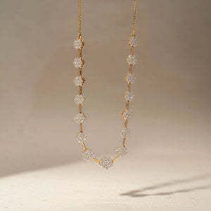 Luxury Diamond Beaded Charm Necklace