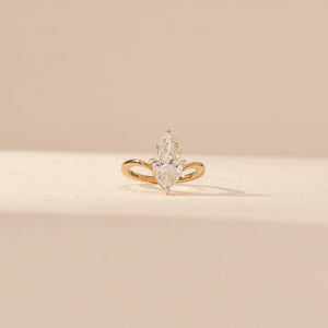 Elegant Marquise Solitaire Diamond Ring