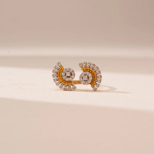 Radiant Arc Open Diamond Ring