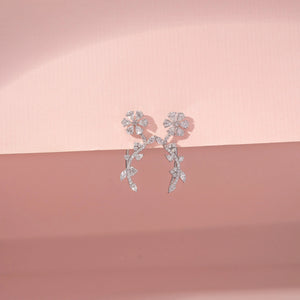 Timeless Floral Branch Diamond Earrings