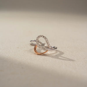 Elegant Infinity Diamond Twist Ring