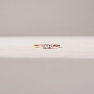 Elegant Trio Cluster Diamond Ring