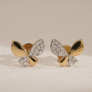 Celestial Butterfly Diamond Sparkle Studs