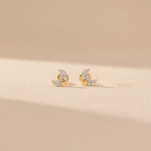 Luminous Moon Arc Diamond Earring