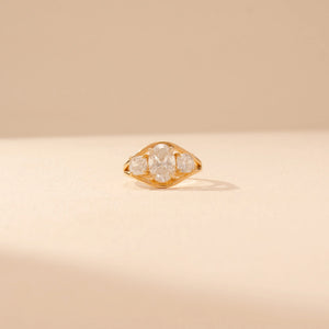 Radiant Three-Stone Diamond Ring