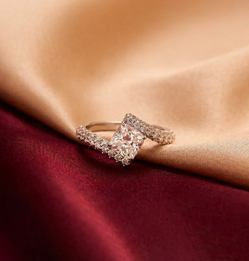 Tension Set Lab Grown Diamond Engagement Rings